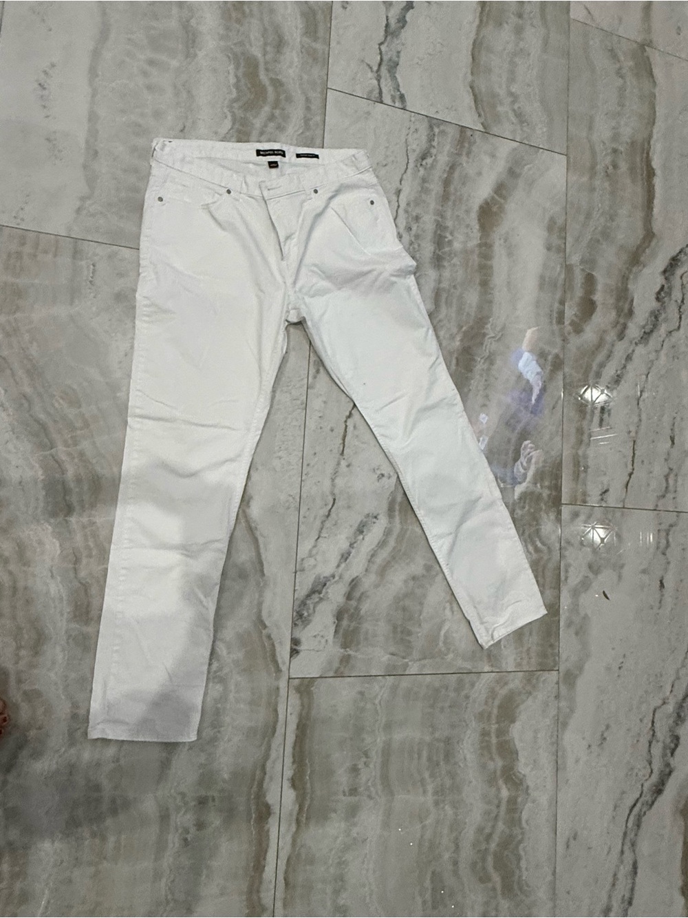 Michael Kors Men's Slim Straight White Jeans